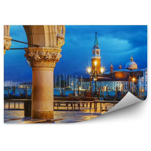 Modern fotótapéta Velence város sötét fények épületei