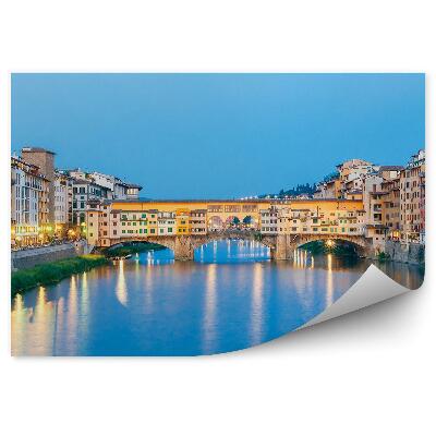 Fotótapéta aranyműves híd folyami épületek világos égbolt firenze