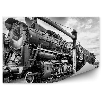 Fotótapéta Vintage régi gőzmozdony egy mellékvágányon