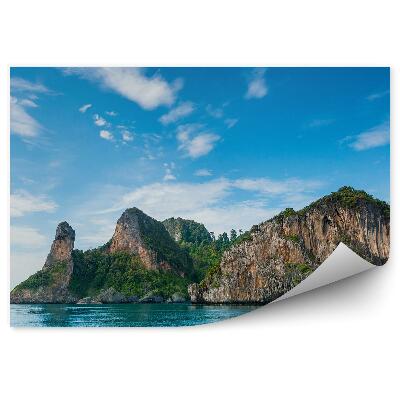 Kép tapéta Sziklák az óceán felett, Thaiföld szigetén