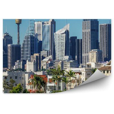 Fotótapéta felhőkarcolók fák ég felhők Sydney