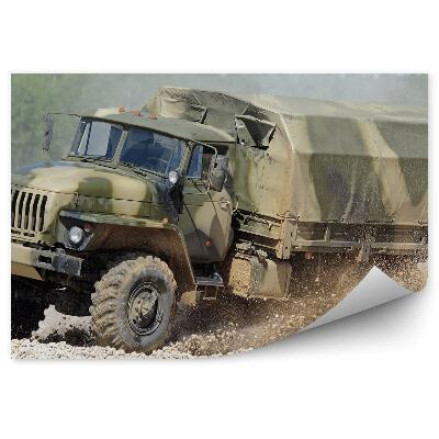 Fotótapéta Katonai teherautó a terepen