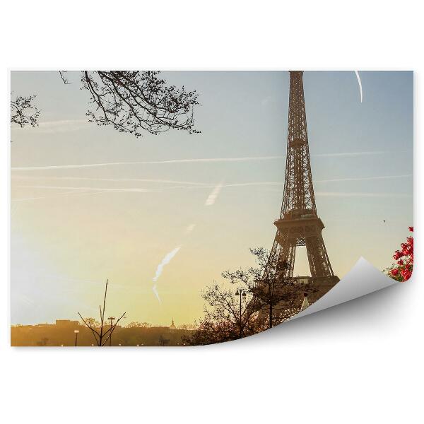 Fotótapéta Színes tavaszi felvétel az Eiffel-toronyról