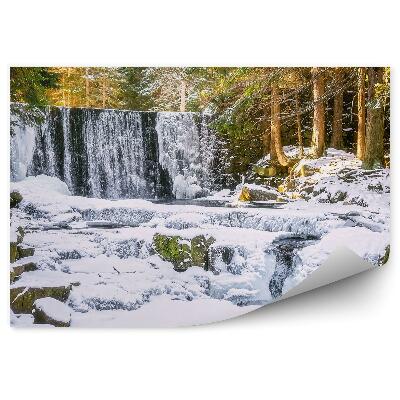 Öntapadós fotótapéta Téli hó karácsonyfa nyári vízesés