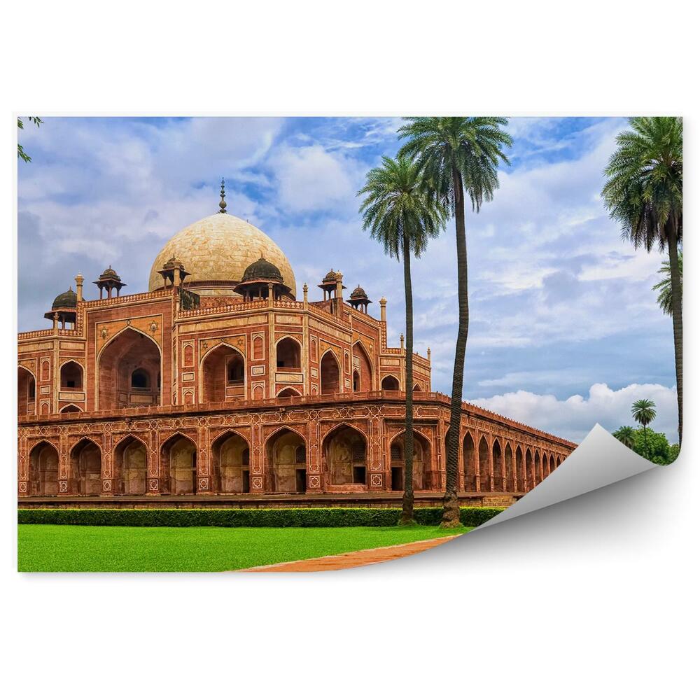 Öntapadós fotótapéta Humayun sírépülete, pálmafák, természet India