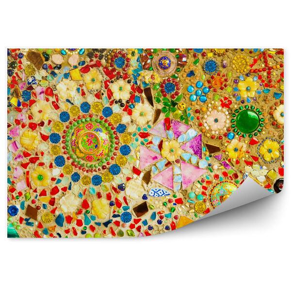 Fotótapéta Fali mozaik gyöngyök törött üveg