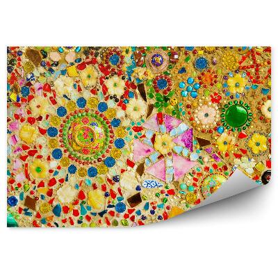 Fotótapéta Fali mozaik gyöngyök törött üveg