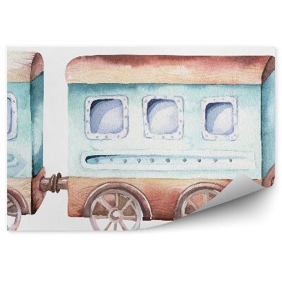 Poszter tapéta Régi játékvonat fehér háttér