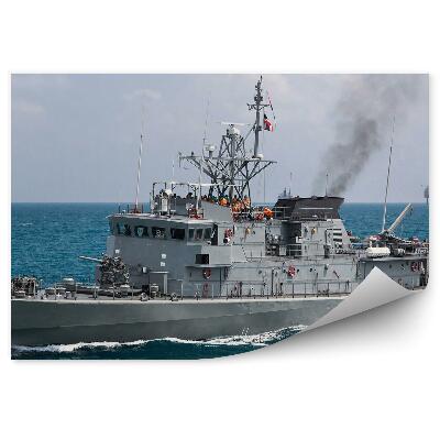Öntapadós fotótapéta Szürke katonai hajó tengeri öböl