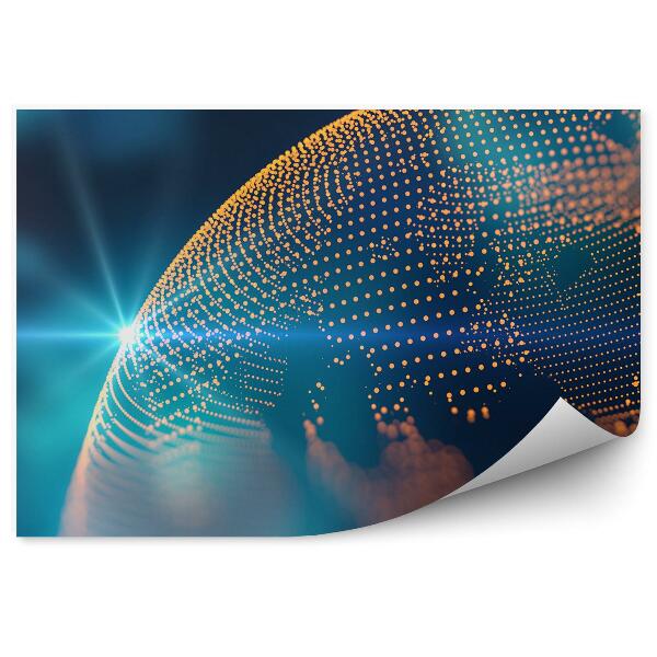 Modern fotótapéta Föld futurisztikus technológia absztrakciós háttér