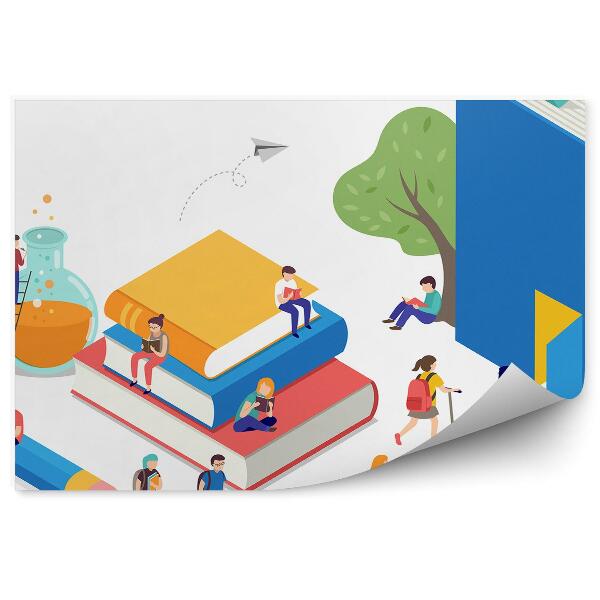 Fotótapéta Iskolás gyerekek oktatását tanuló könyvek