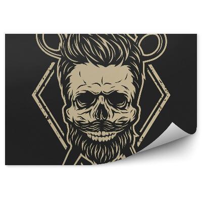 Kép tapéta Koponya szakállal és stílusos frizurával