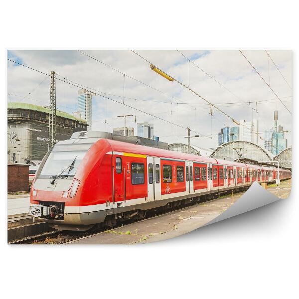 Fotótapéta Frankfurt vonat indul az állomásról