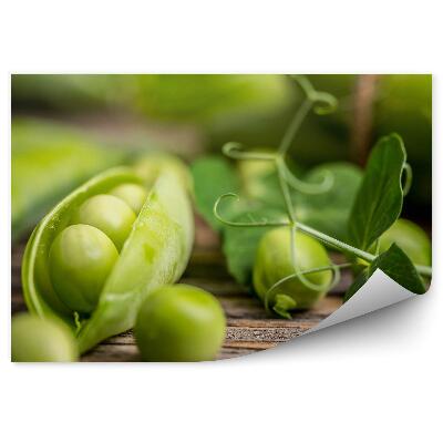 Öntapadós fotótapéta Zöld borsó golyó ág fa asztal