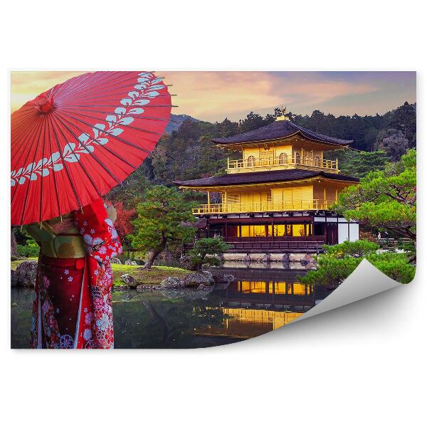 Fotótapéta Japán építészet természet fák nő