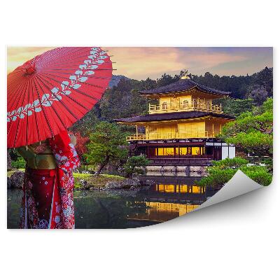 Fotótapéta Japán építészet természet fák nő