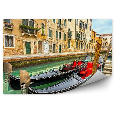 Öntapadó fotótapéta Gondolák csatorna velencei építészet