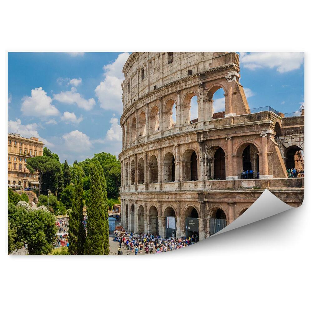 Fotótapéta Colosseum római turisták emberek város