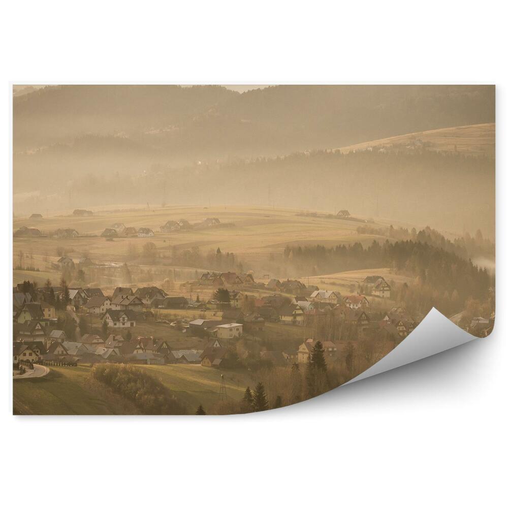 Öntapadó fotótapéta Ködös kilátás Pieninyre