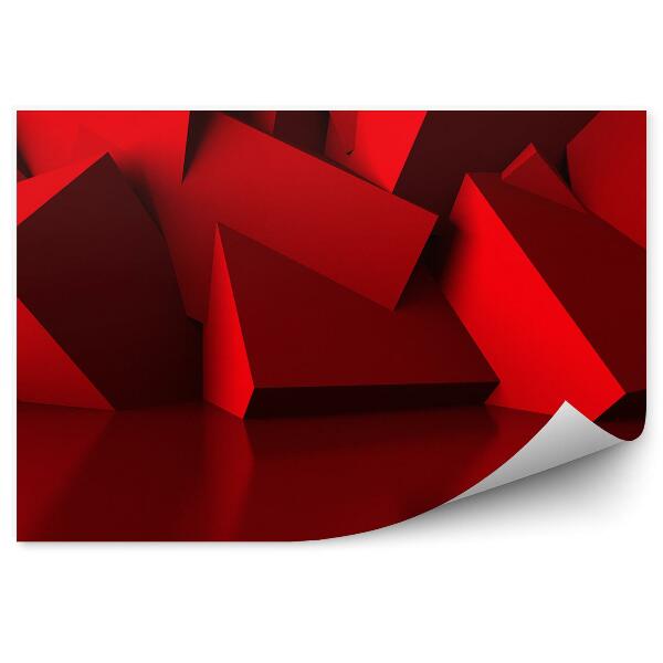 Öntapadós fotótapéta Piros formák minta