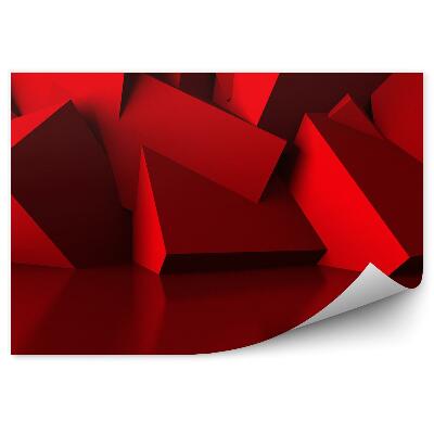 Öntapadós fotótapéta Piros formák minta