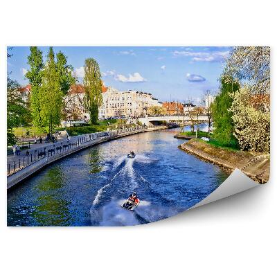 Öntapadós fotótapéta Lengyelország folyó Brda park város víz