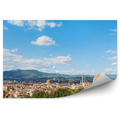 Modern fotótapéta Város Florida hegyek fák zöld szökőkút ég felhők