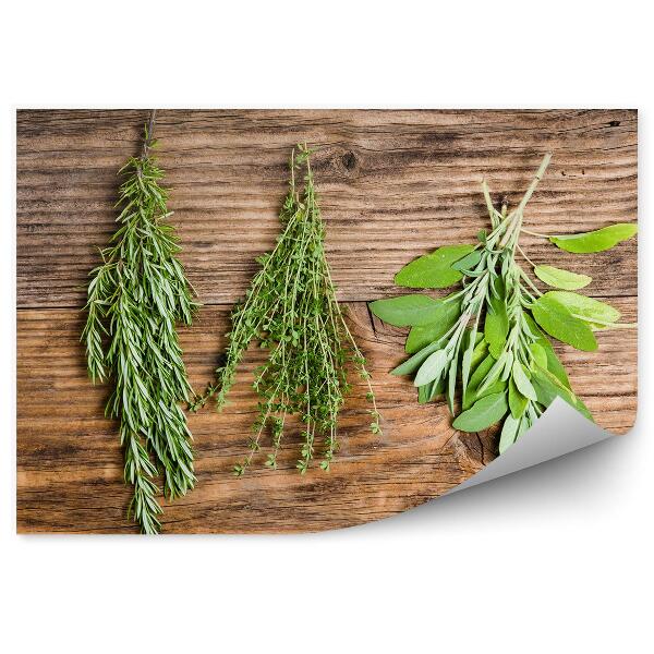 Kép Tapéta Rozmaring kakukkfű zsálya friss fűszernövények gallyak