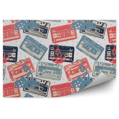 Fotótapéta Régi kazetták mintája 