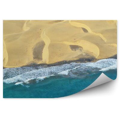 Modern fotótapéta Légifelvételek az óceán hullámai tengerparti homokos maspalomas