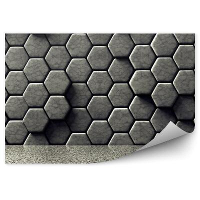 Fotótapéta Beton hatszögek a falon