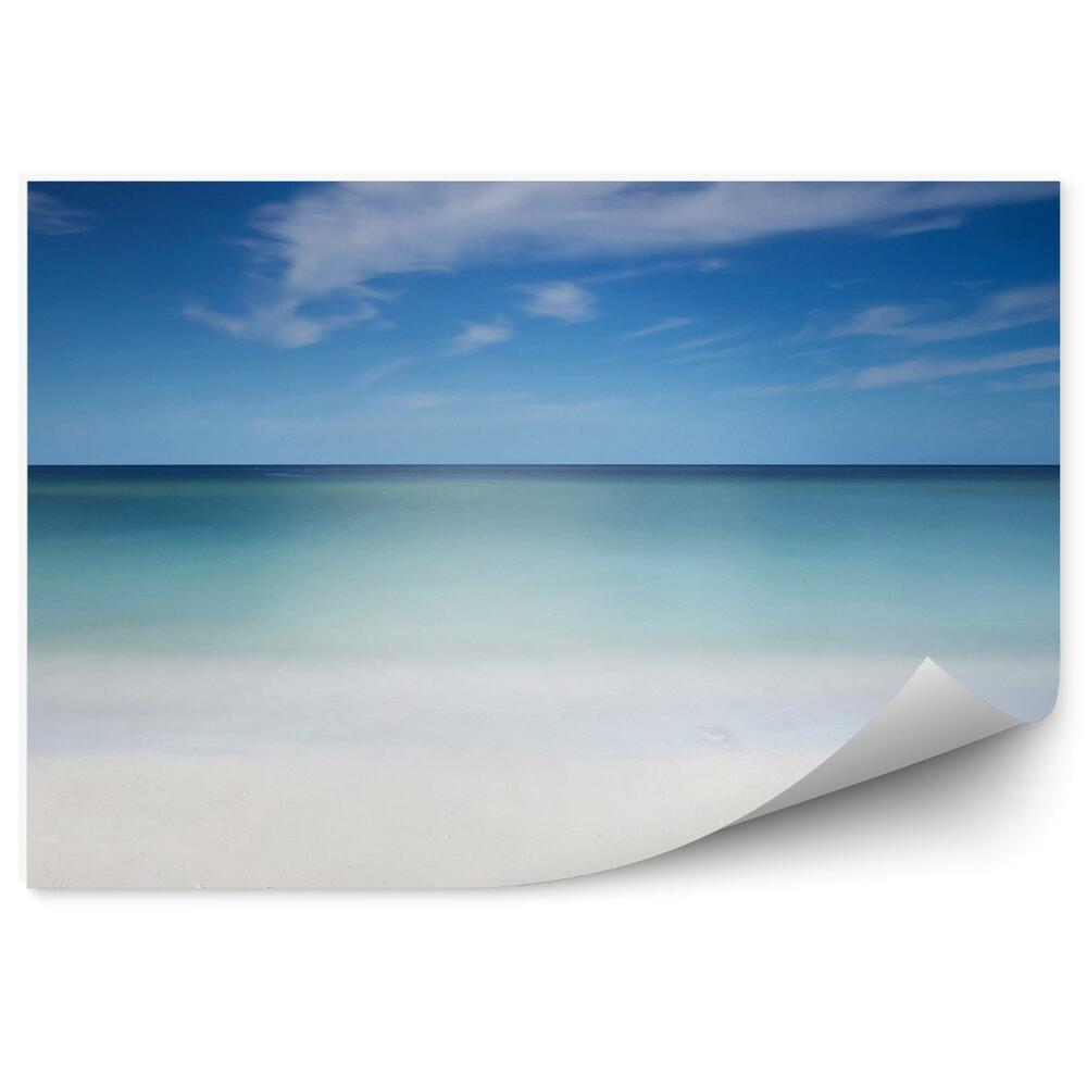 Öntapadós fotótapéta falra Homokos tengerpart óceán égbolt felhők