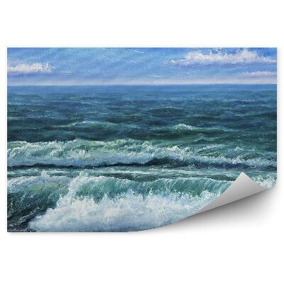 Öntapadós fotótapéta Óceán hullámai ég felhők