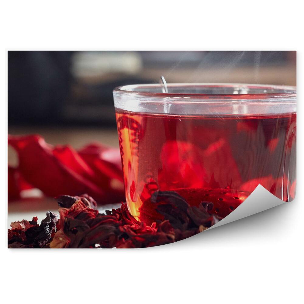 Öntapadós Fotótapéta Falra Hibiszkusz tea