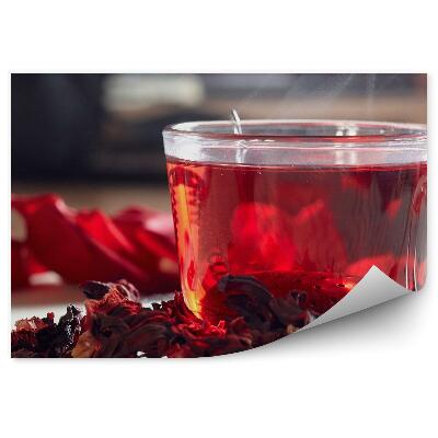 Öntapadós Fotótapéta Falra Hibiszkusz tea