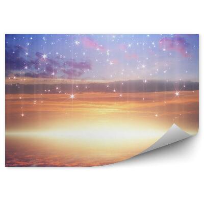 Öntapadós fotótapéta falra Ég felhők csillagok naplemente