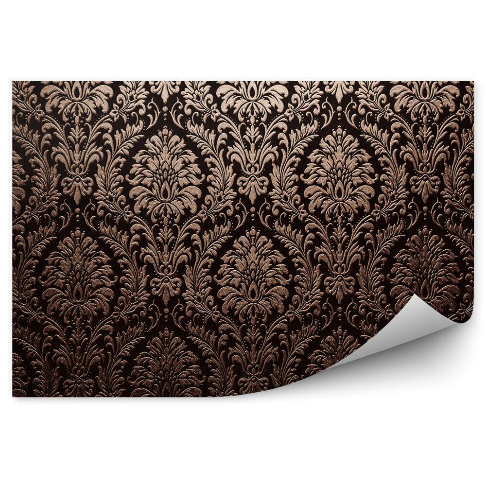 Fotótapéta Dekoratív arany dísz sötét varratmentes háttérben