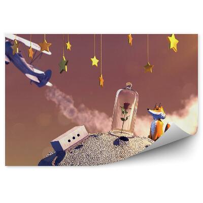 Fotótapéta Fox rose bolygó sík csillagok