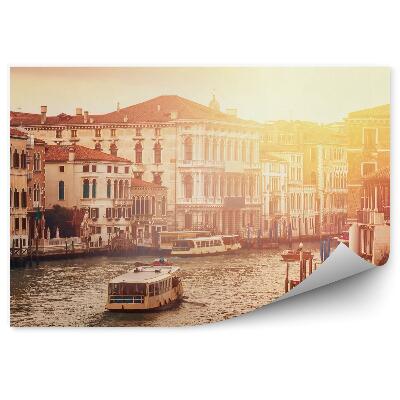 Fotó poszter tapéta Sunset Velence Grand Canal Boat épületei