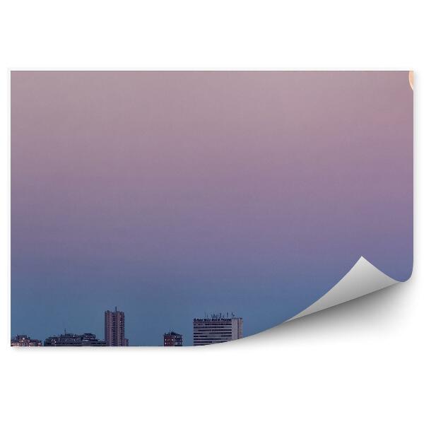 Öntapadó fotótapéta Épületek város madrid fák hold ég