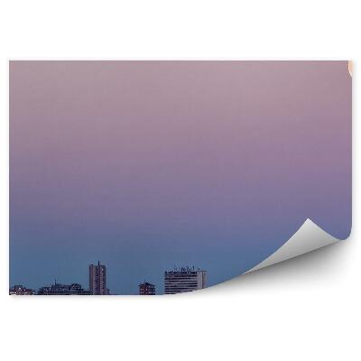 Öntapadó fotótapéta Épületek város madrid fák hold ég