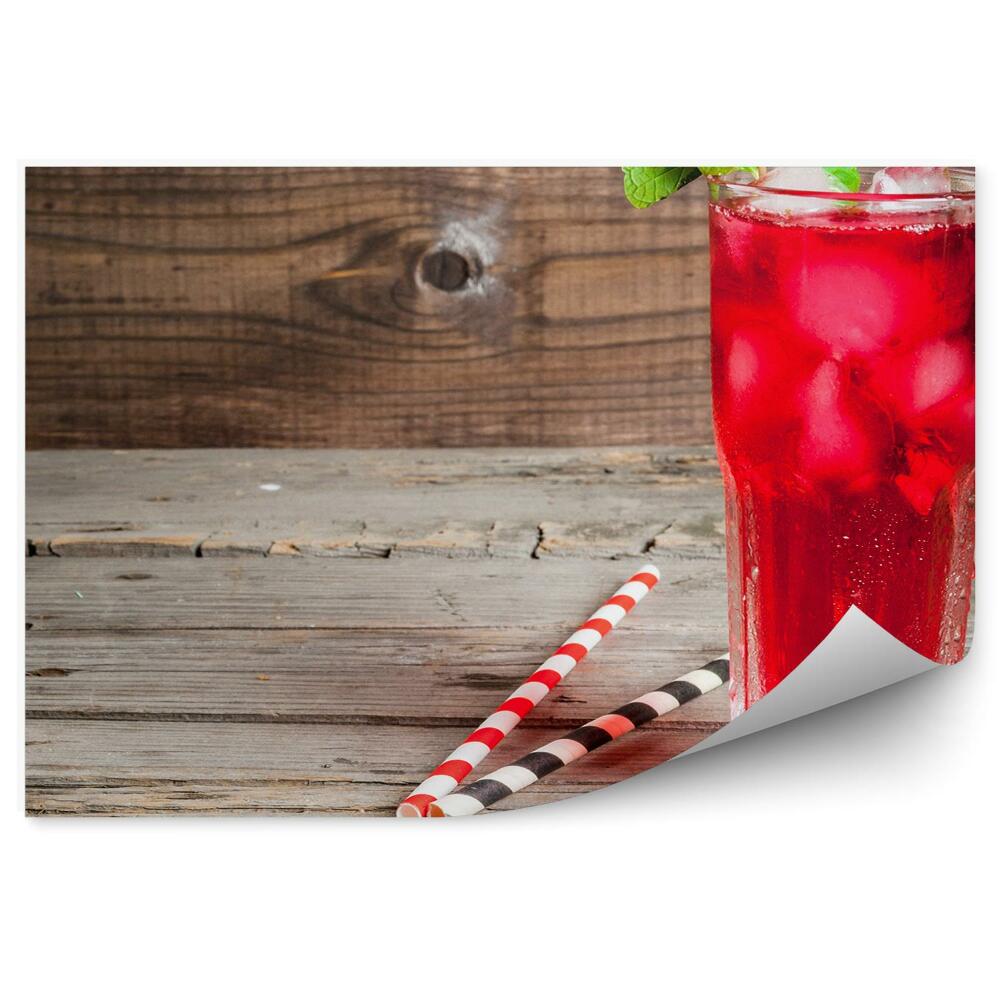 Kép Tapéta Jeges tealé jég menta fa szívószál