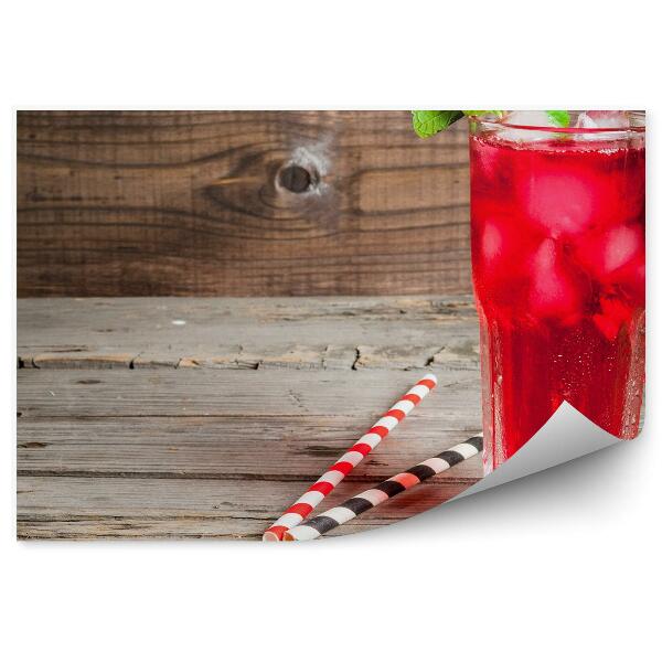 Kép Tapéta Jeges tealé jég menta fa szívószál