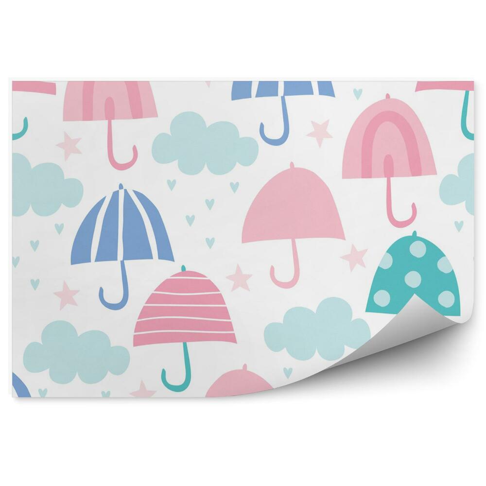 Poszter tapéta Felhők és esernyők