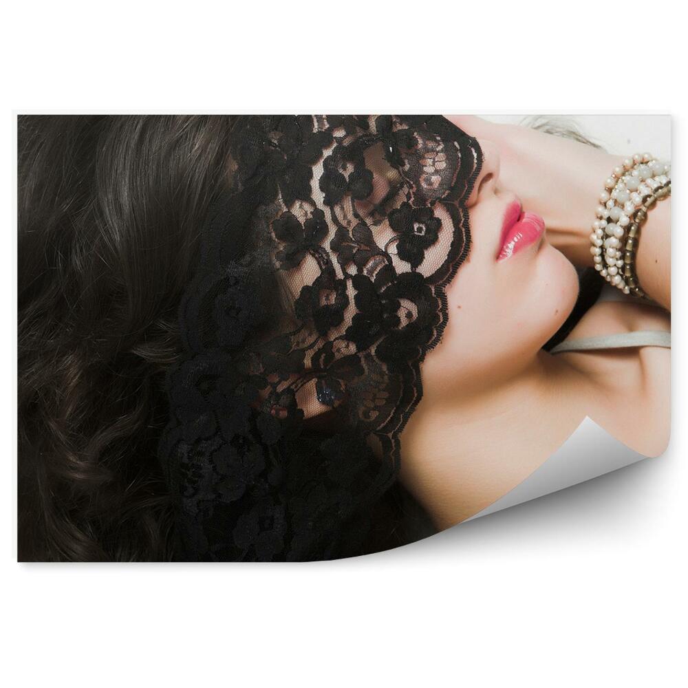 Kép tapéta Lány csipke test maszk