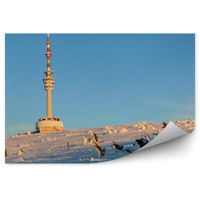 Öntapadós fotótapéta Hó téli Szudéta kék ég