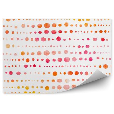 Fotótapéta Pontozott piros-narancs-sárga vonalak mintája