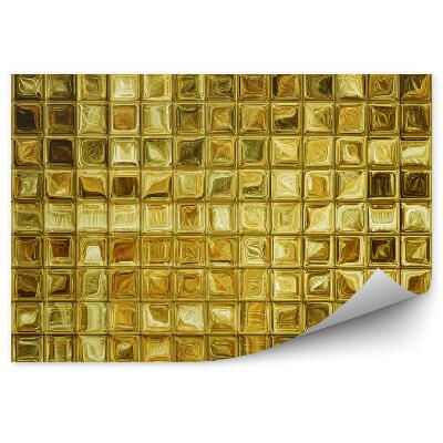 Fotótapéta Mozaik arany négyzet csempe absztrakciós ragyogás