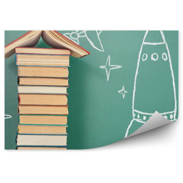 Fotótapéta Könyv rakéta tábla
