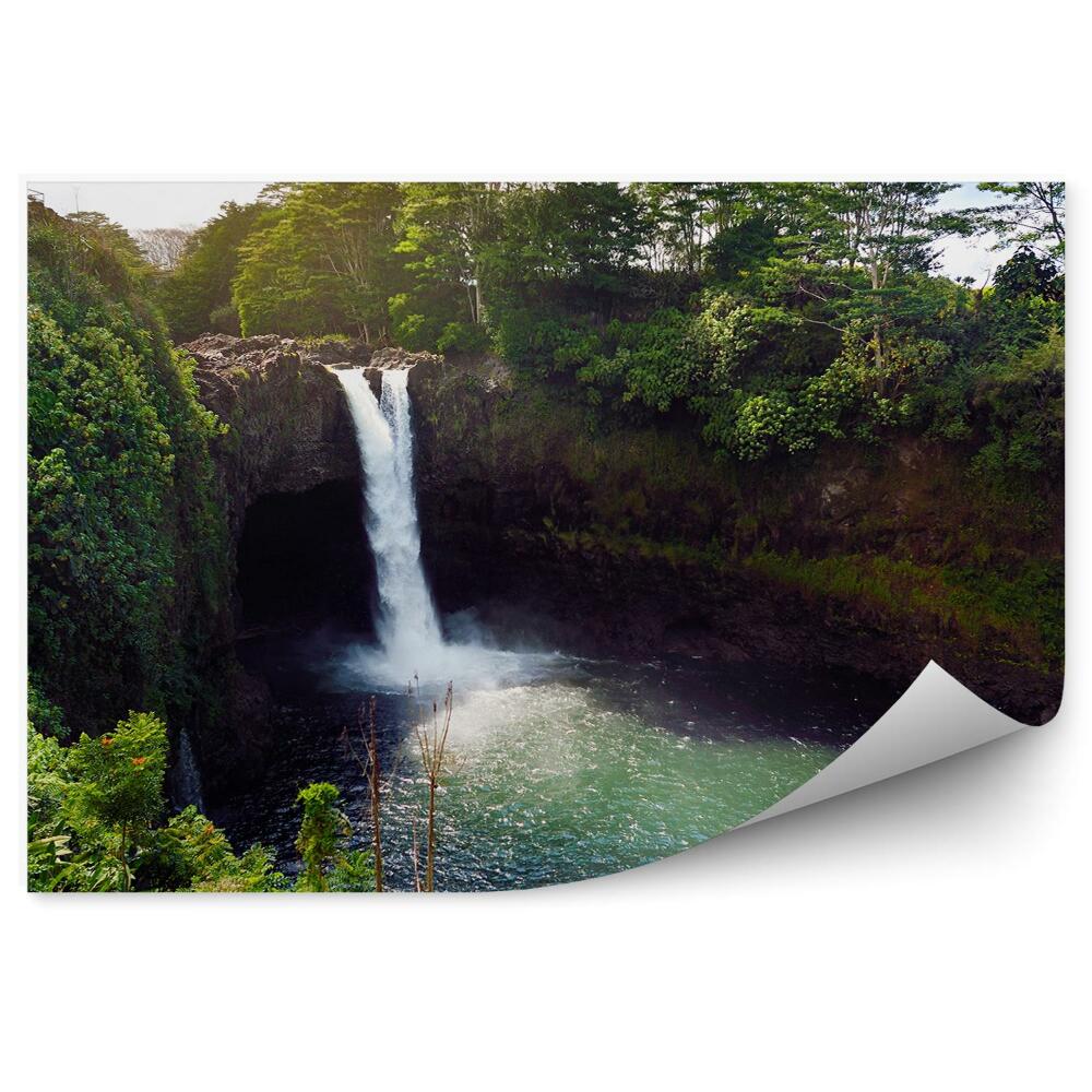 Fotótapéta szigetek vízesés víz növényzet zöldellő